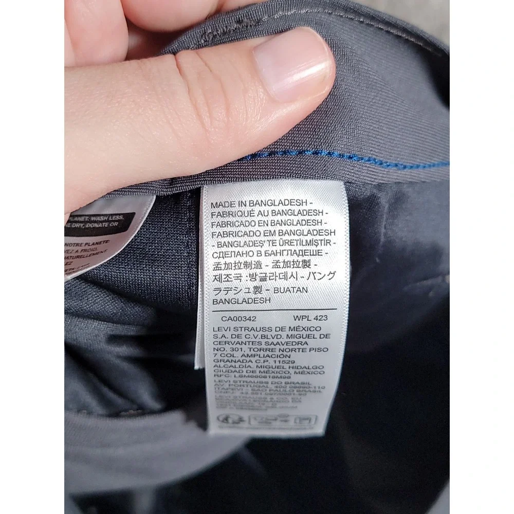 Levi's XX Chino Standard Tech Mens Pants 36x29* Performance Stretch Gray Office